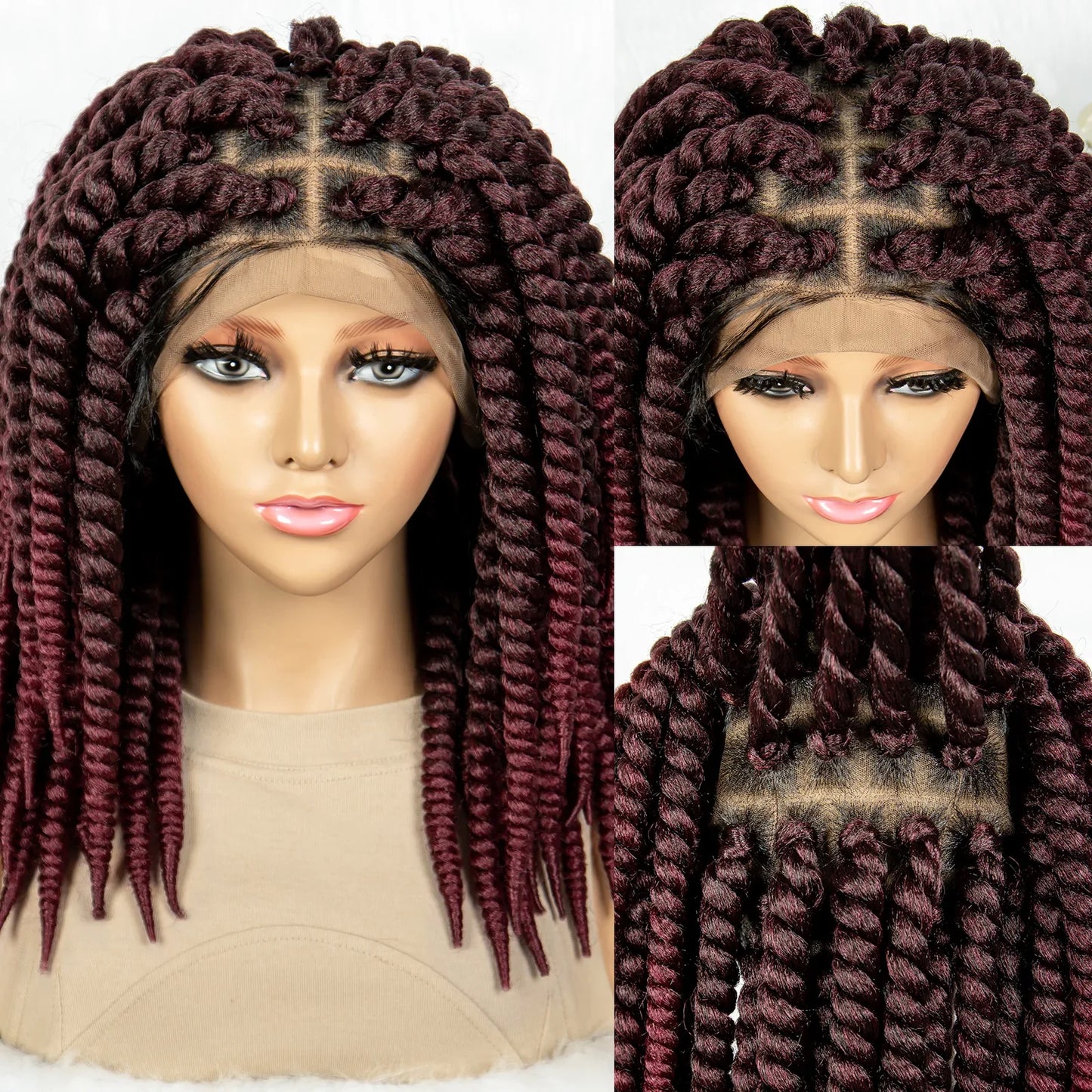 Kima Box Braids Full Lace Wig | Crochet Havana & Mambo Twists with Baby Hair