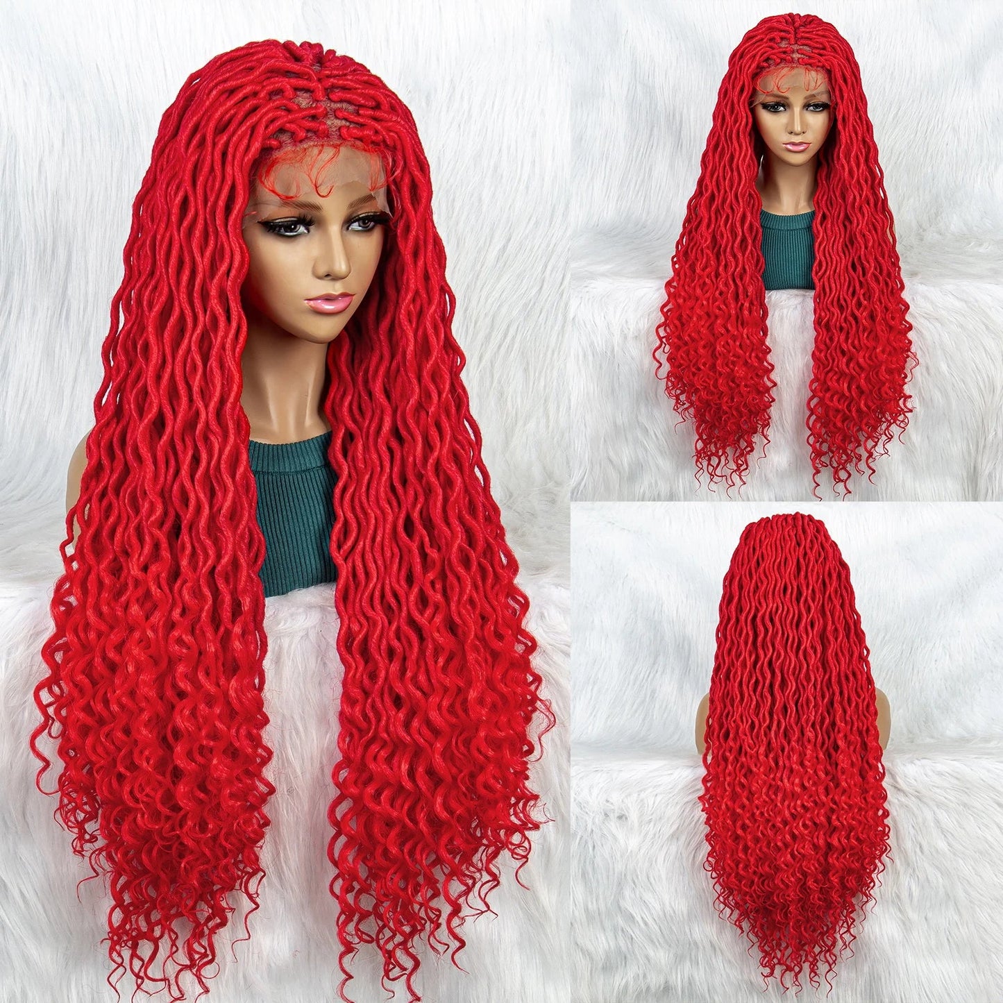 Braided Wig with Lambswool Curls | Transparent Full Lace Front