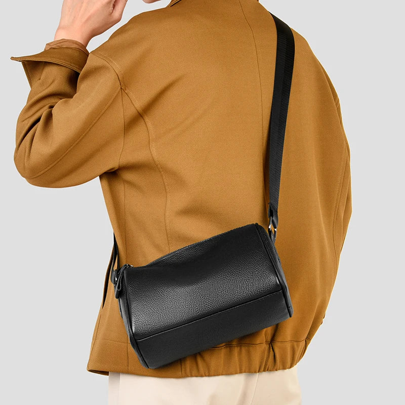 100% Genuine Leather Casual Men's Messenger Bags | Luxury Brand Male Crossbody & Shoulder Bags (Fashion)