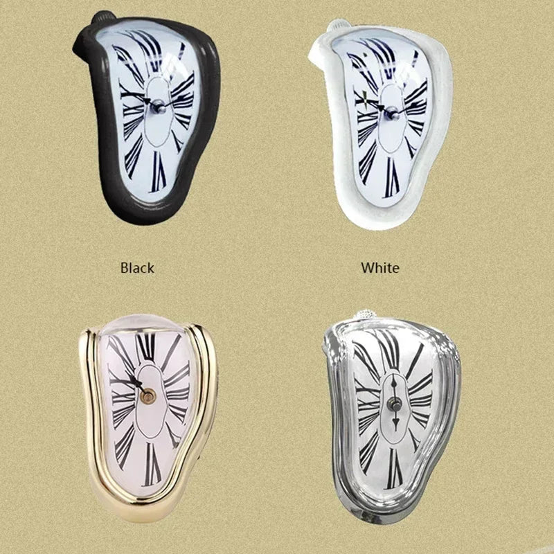2026 New Novel Surreal Melting Distorted Wall Clocks Surrealist Salvador Dali Style Wall Decororation Home Garden Clock