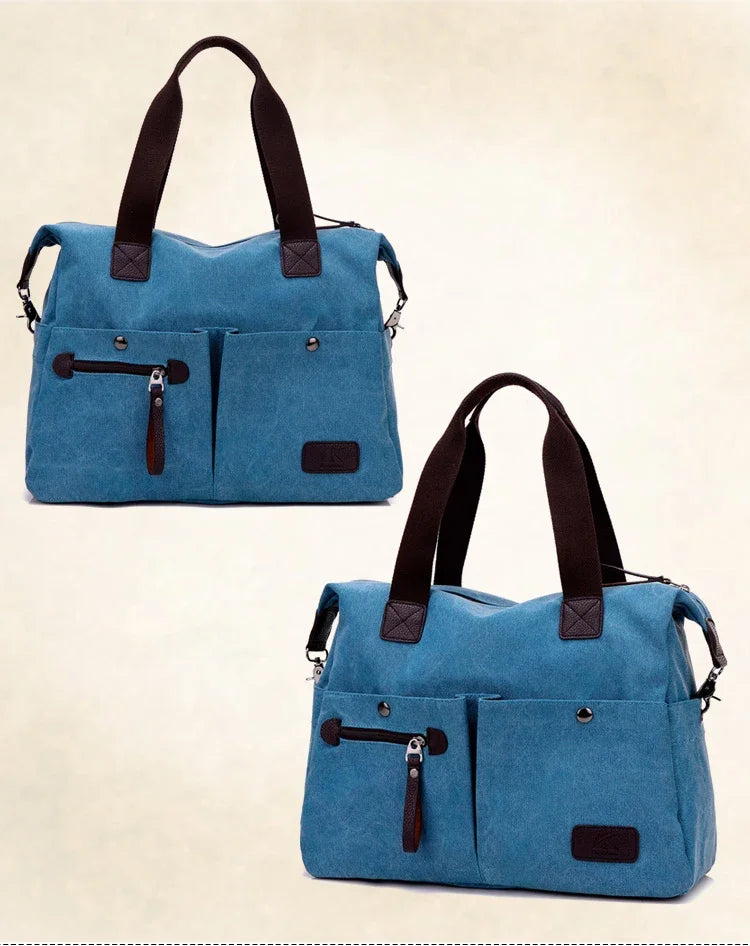 New Arrive Women's Vintage Canvas Messenger Bag | Large Casual Tote Handbag & Crossbody Shoulder Bag for Ladies (Travel Bag)