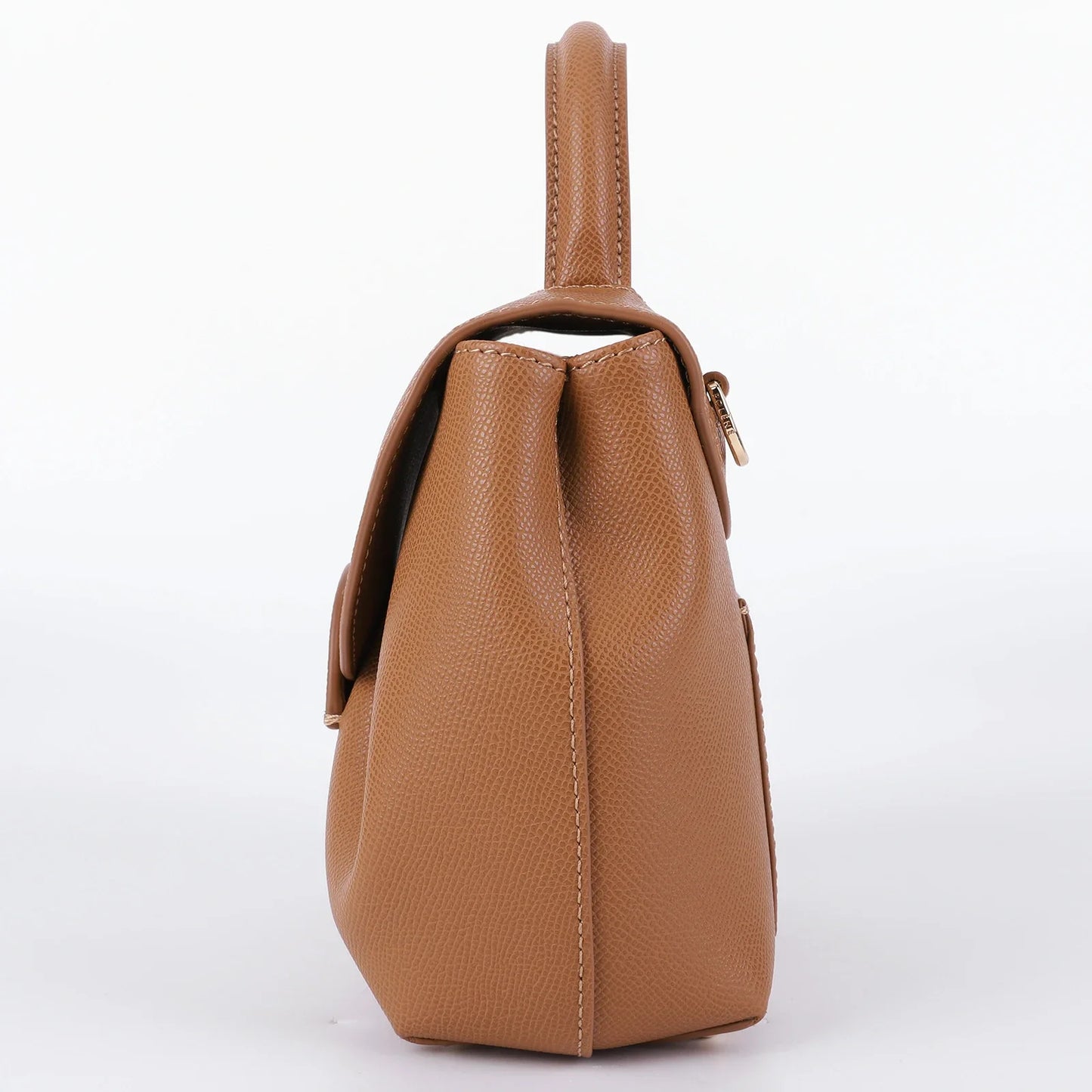 French Cowhide Small Satchel | Retro Trend Mini Crossbody Bag for Women (Classic Solid Flap Top-Handle Luxury Designer Handbag)