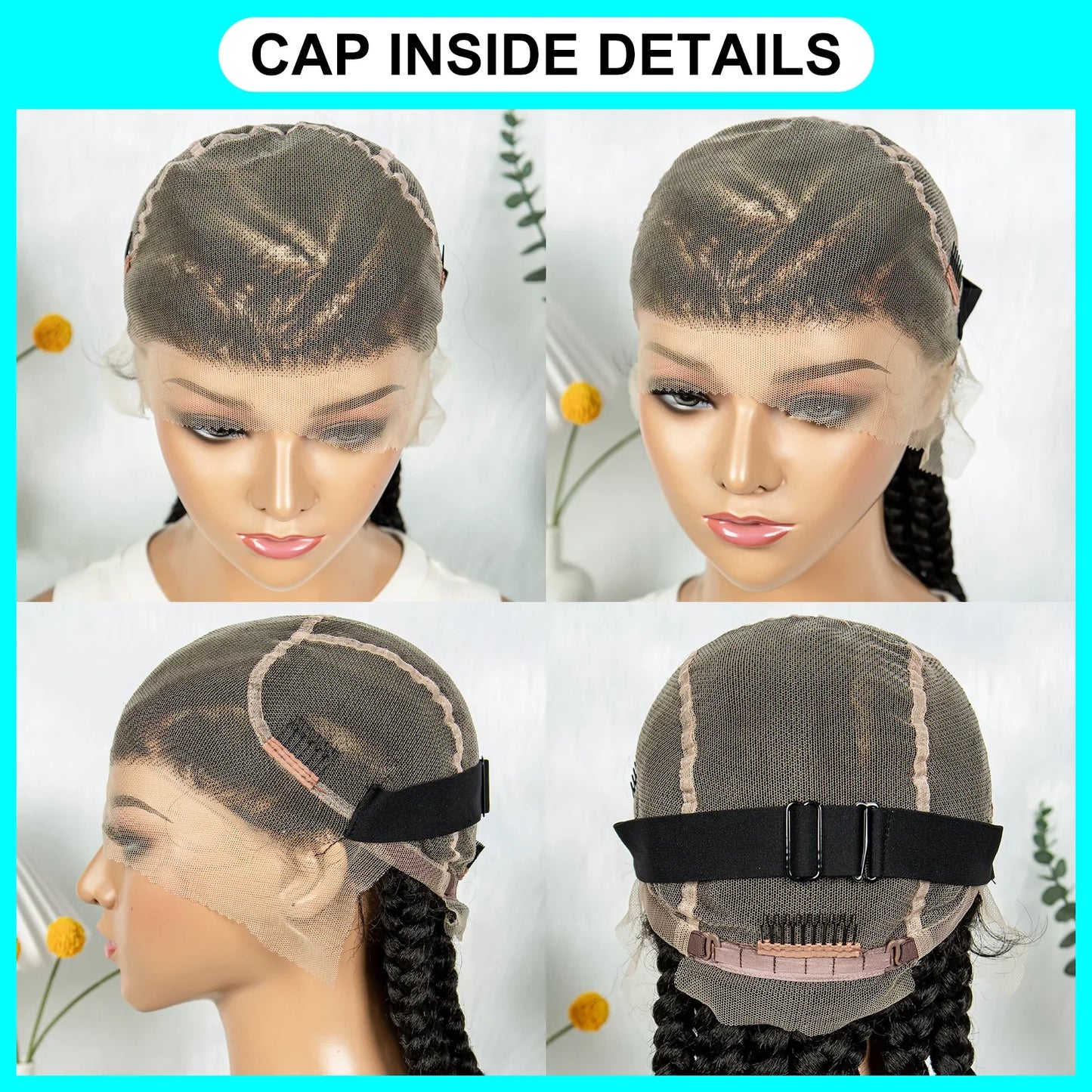 Box Braids Wig Crochet Hair Bohemian Braids Braiding Hair With  Pre-plucked Synthetic Crochet Hair for Women