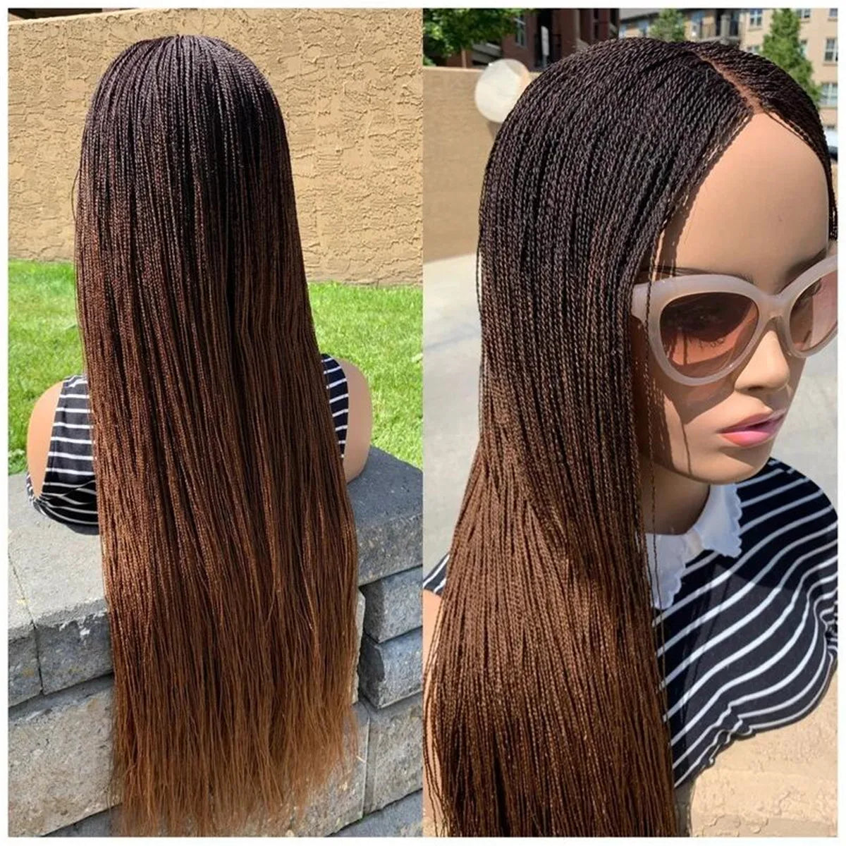 Senegalese Twist Braided Wig | Micro Twist & Box Braids | Full Lace Front | Kanekalon Hair | Black Women