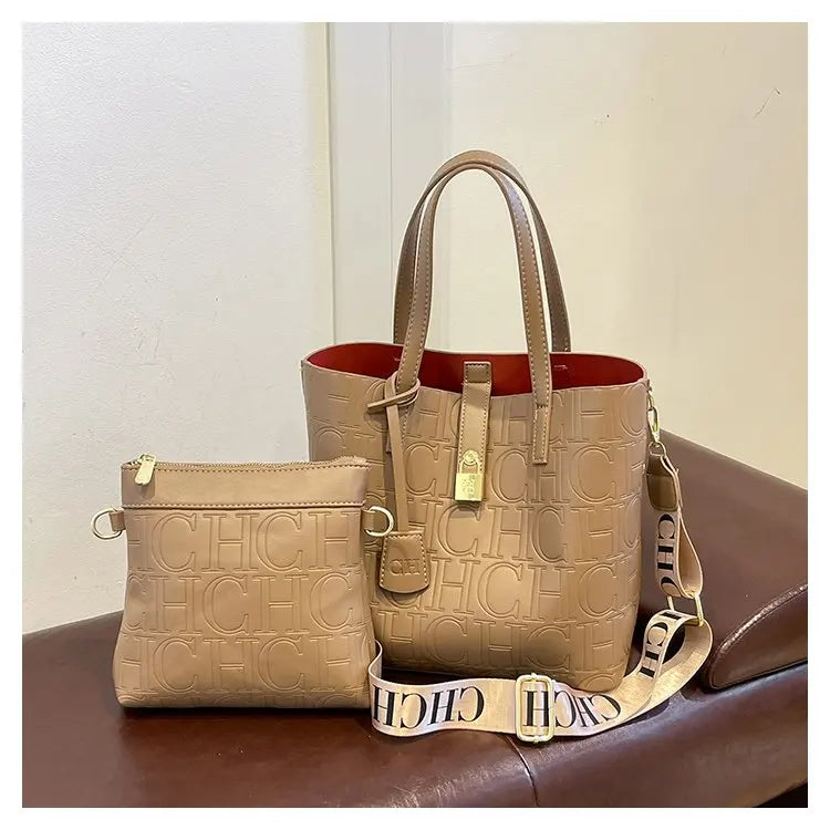 Women's New Large-Capacity Bucket Bag | Winter Fashion Letter Printing Temperament Versatile Messenger Bag