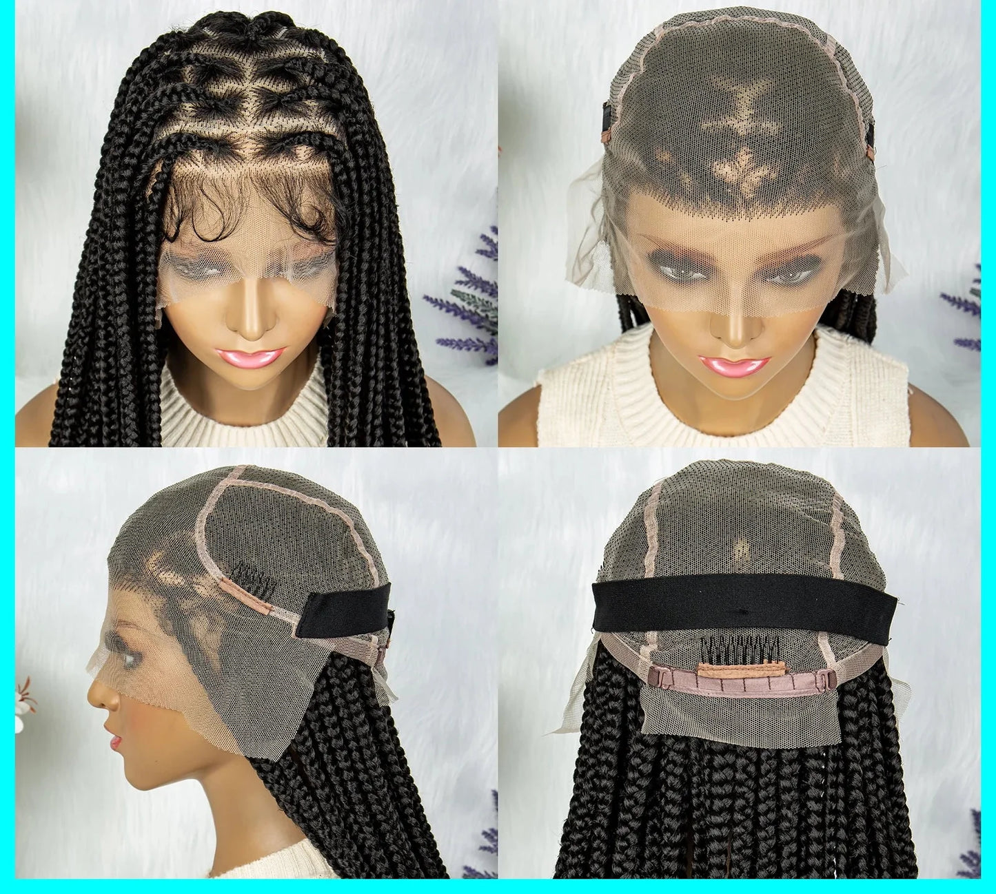 KIMA HD Full Lace Cornrow Braided Wig for Black Women