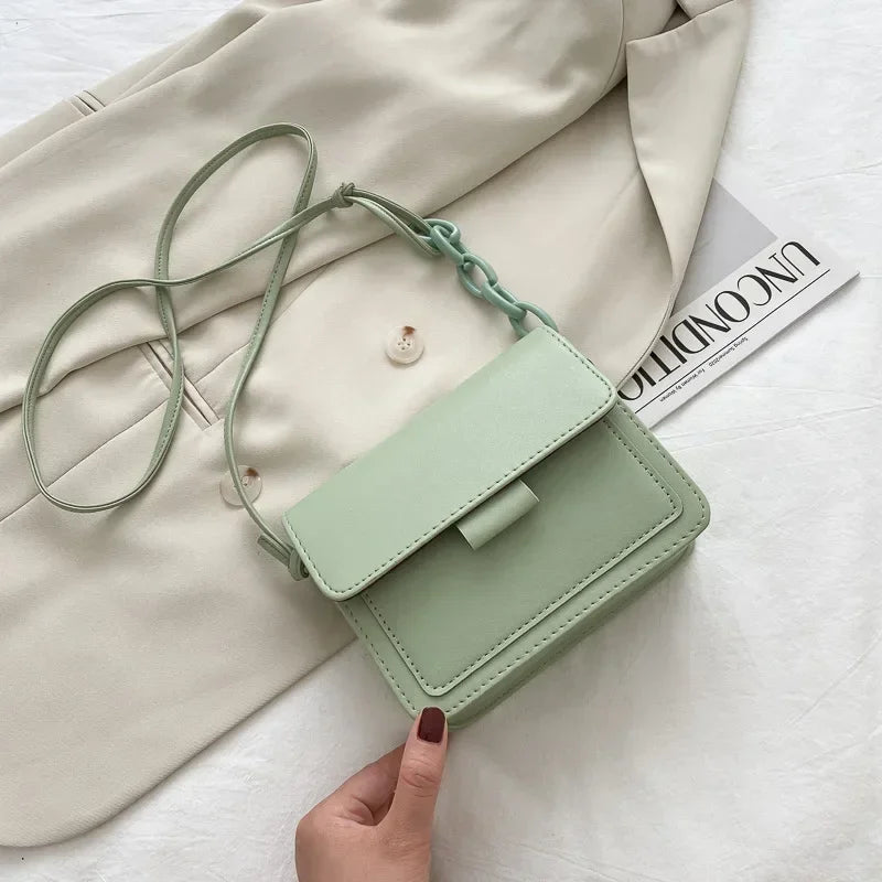 Fashion Brand Women's Small Crossbody Bag | Lightweight PU Leather Messenger Bag (Flap Handbag Purse, Summer Travel Bag for Female)