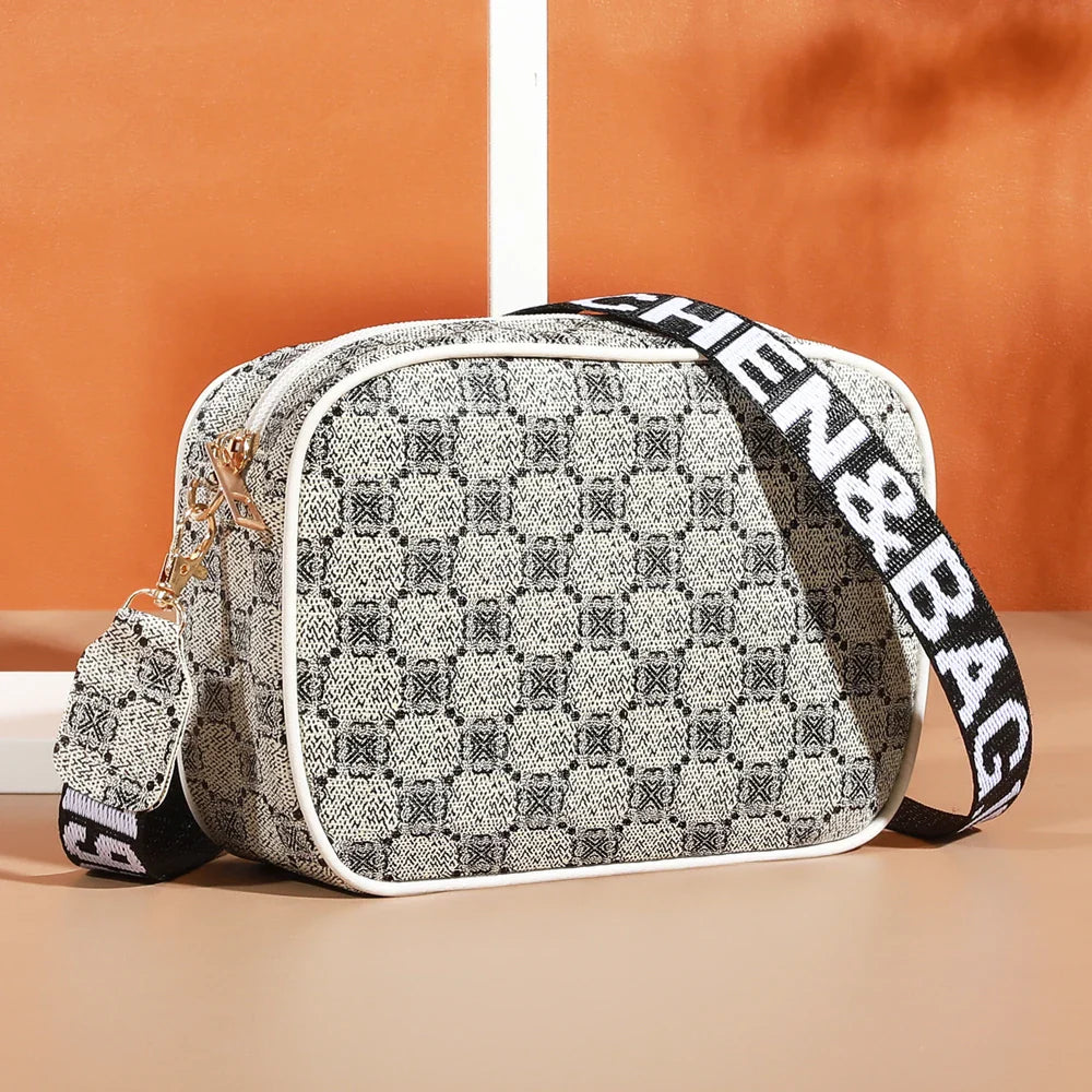 Fashion Multifunctional Small Crossbody Bag | Unisex Mini Wallet & Shoulder Bag for Daily Use & Travel (Plaid Pattern)