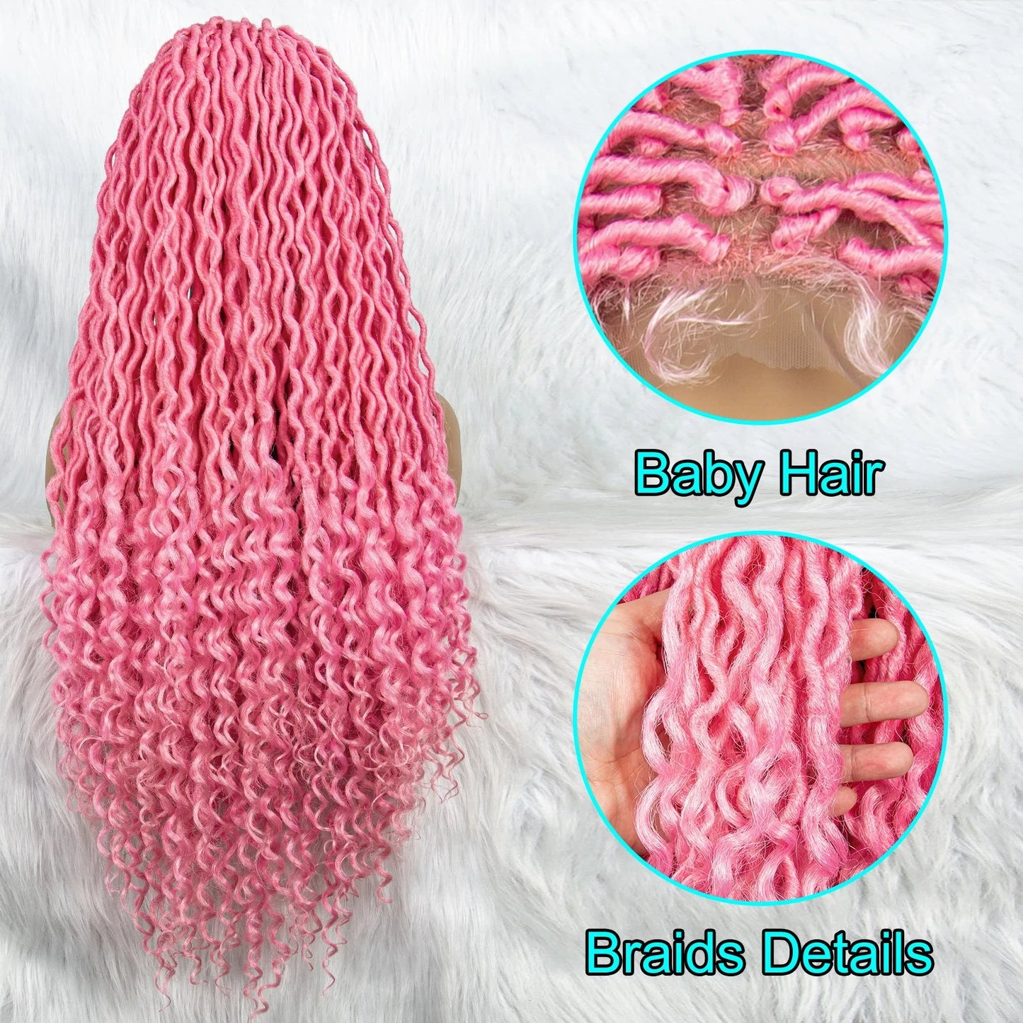 Braided Wig with Lambswool Curls | Transparent Full Lace Front