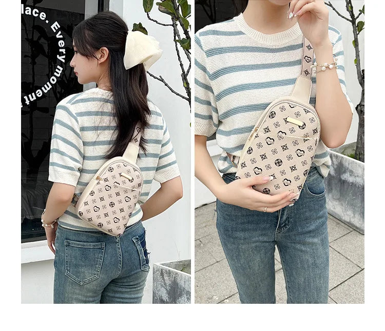 Women's & Men's Crossbody New Chest Bag | Printed Messenger Bag (Ladies' Versatile Shoulder Bag)