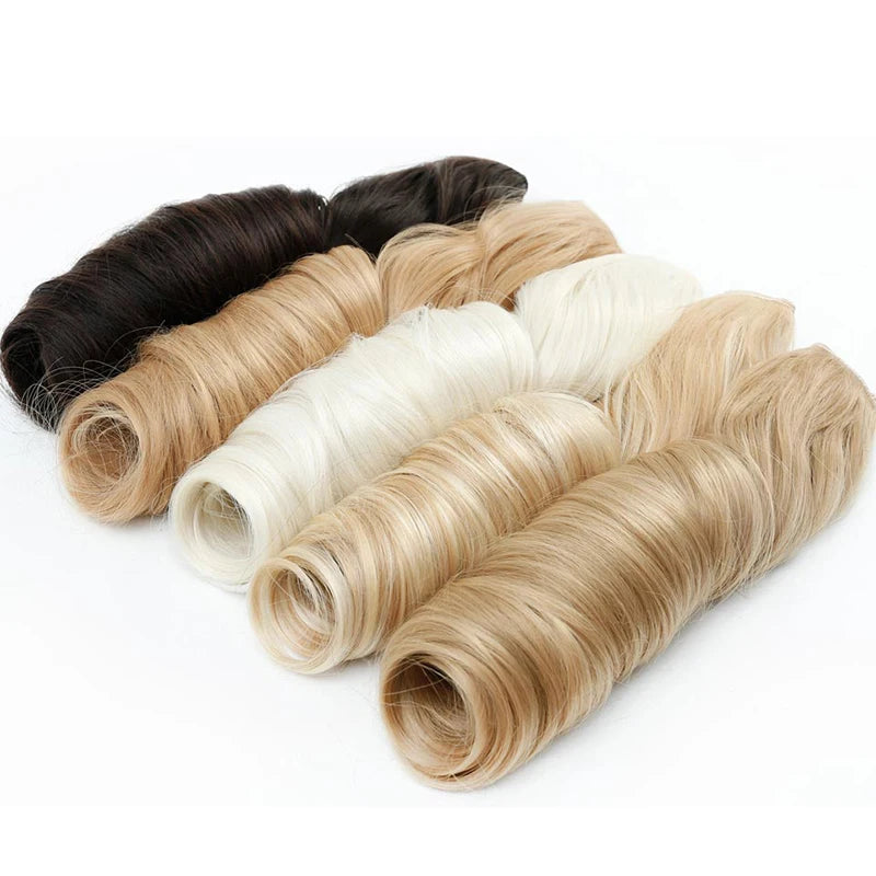 AOSI 40cm 50cm 60cm 80cm 100cm Long Wavy Hairstyles Synthetic 5 Clip In Hair Extension Heat Resistant Hairpieces Brown Black