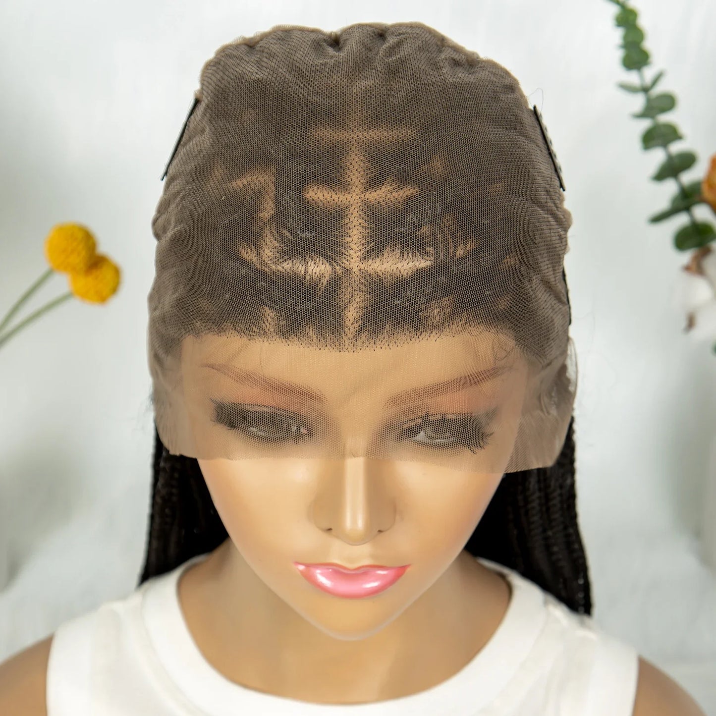 New HD Goddess Box Braids Wig | Transparent Full Lace Crochet