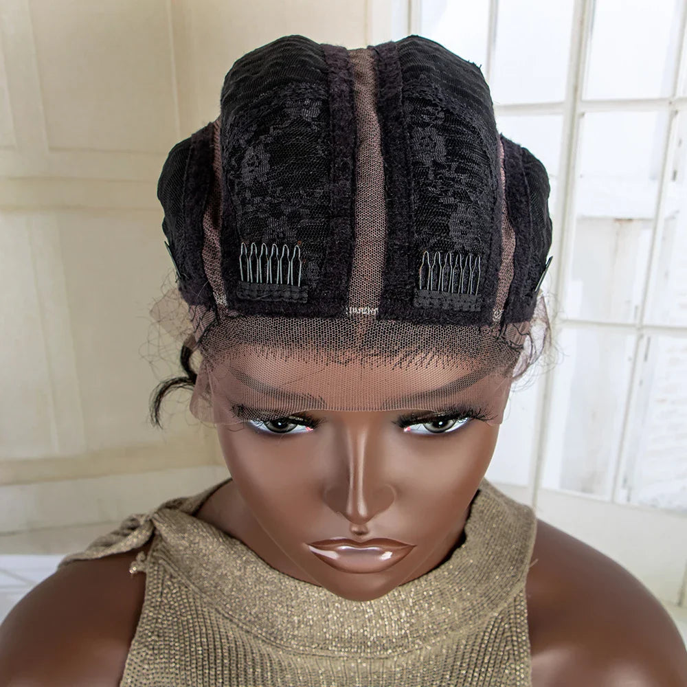 Stunning 99J Burgundy Braided Wig | Hand-Braided Twist Wig with Baby Hair | Synthetic Lace Front Wig for Black Women