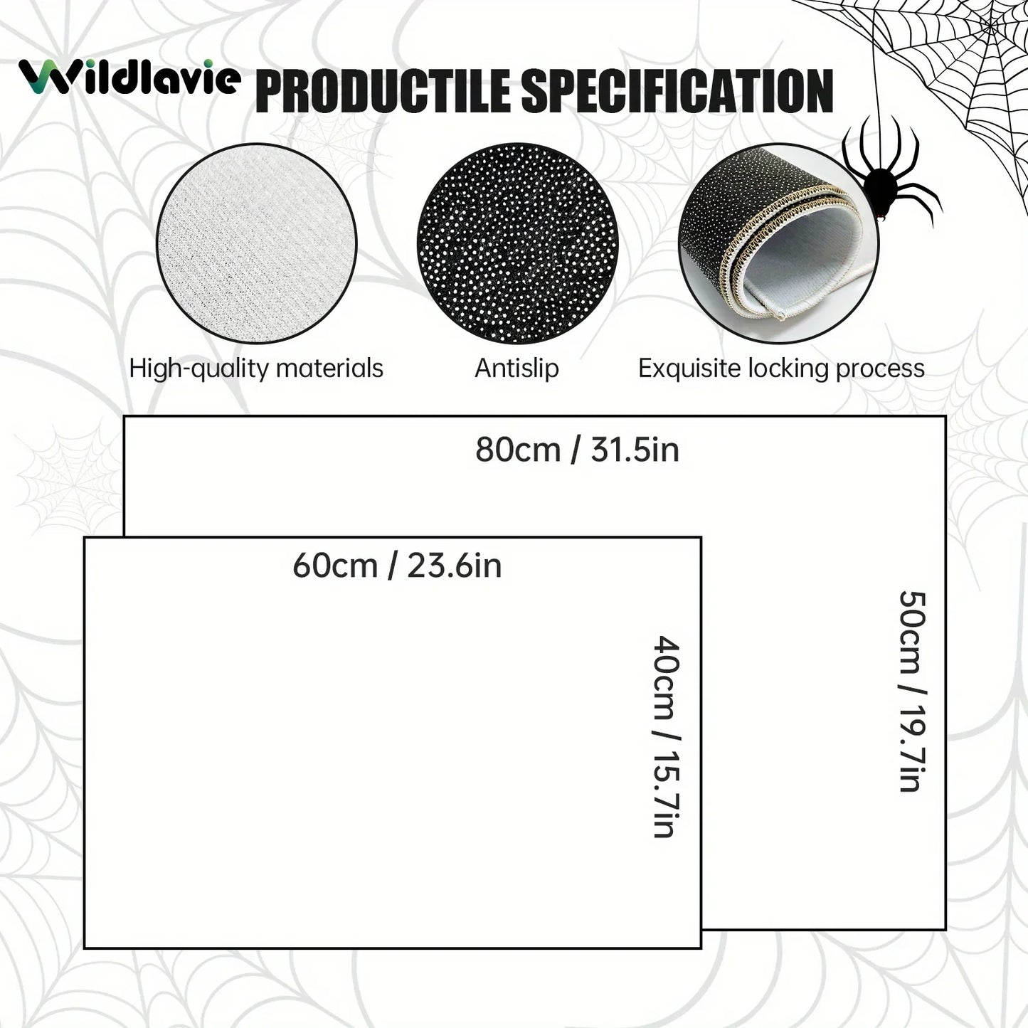 VIKAMA Welcome Mat Gray Outdoor Carpet Black Cat Carpet Crystal Velvet Non-Slip Mat Rug For Bedroom Living Room Carpet