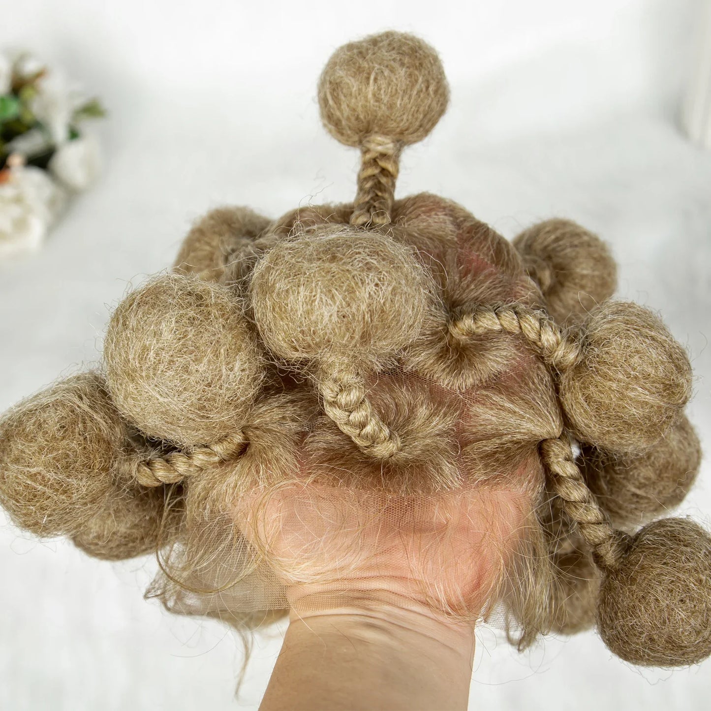 KIMA Bantu Knotless Braids Bun Wig | Full Lace with Baby Hair