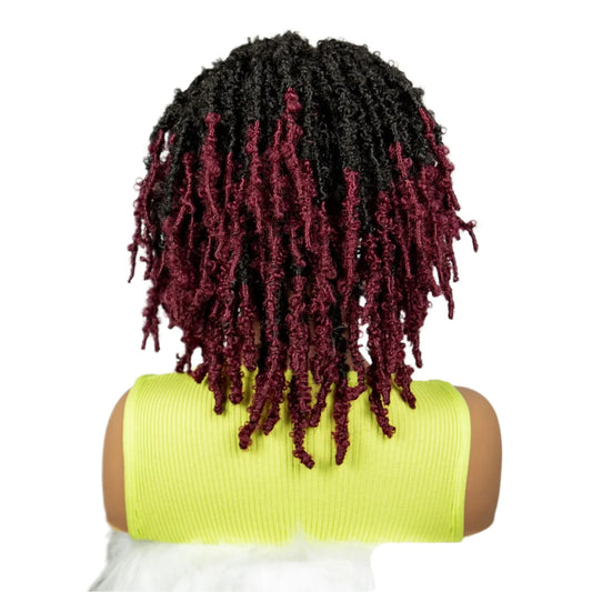 14 Inch Butterfly Locs Bob Wig | Transparent Lace Front Synthetic Braiding Hair (Crochet Braids)