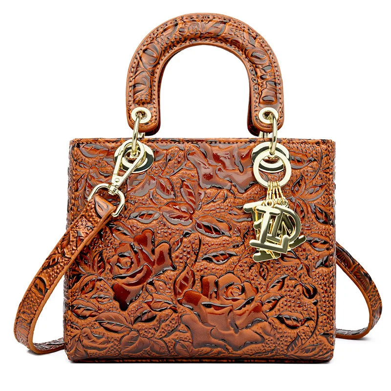 Brand Retro Ladies Handbag | High Quality PU Leather Shoulder Messenger Bag (Large Capacity Simple Commuter Bag for Women)