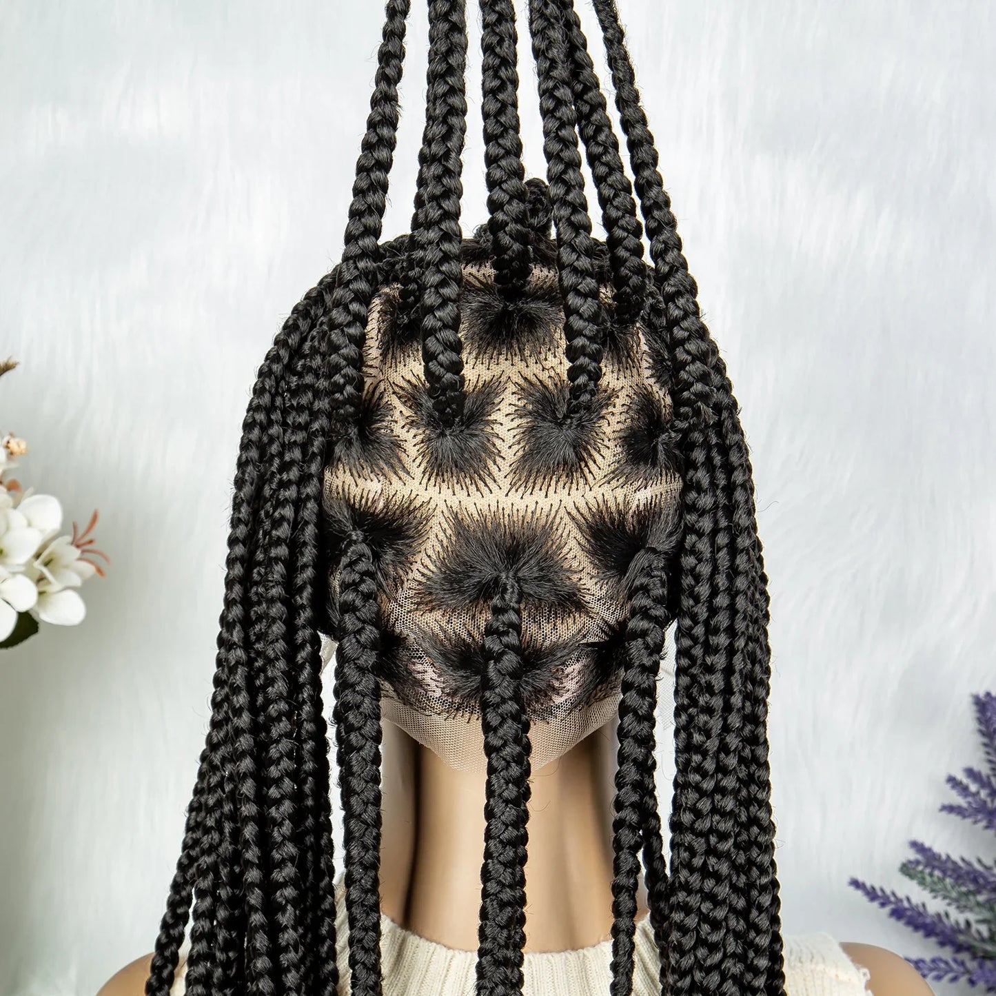 KIMA HD Full Lace Cornrow Braided Wig for Black Women