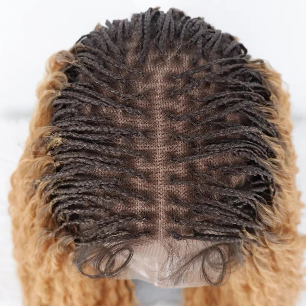 34" 360 HD Lace Braided Wig | Knotless Braids | Kanekalon Synthetic Hair | Choose Lace Color