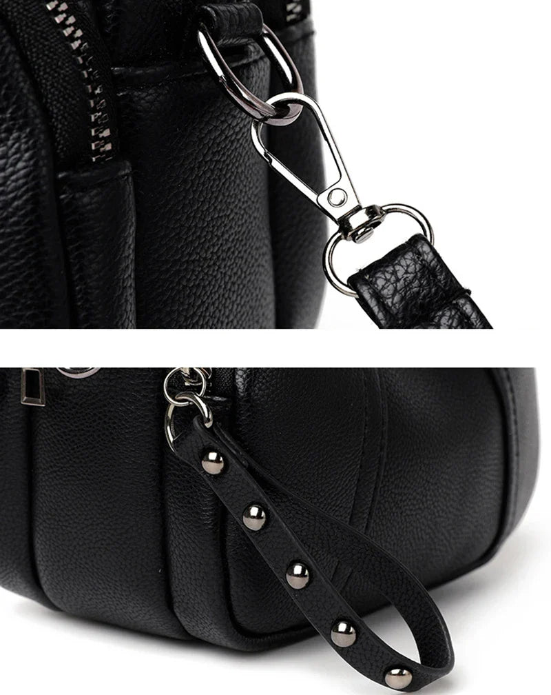 PU Leather Casual Crossbody Bag for Women | Shell Purse & Handbag (Lady Luxury Design Small Shoulder Messenger Bag)