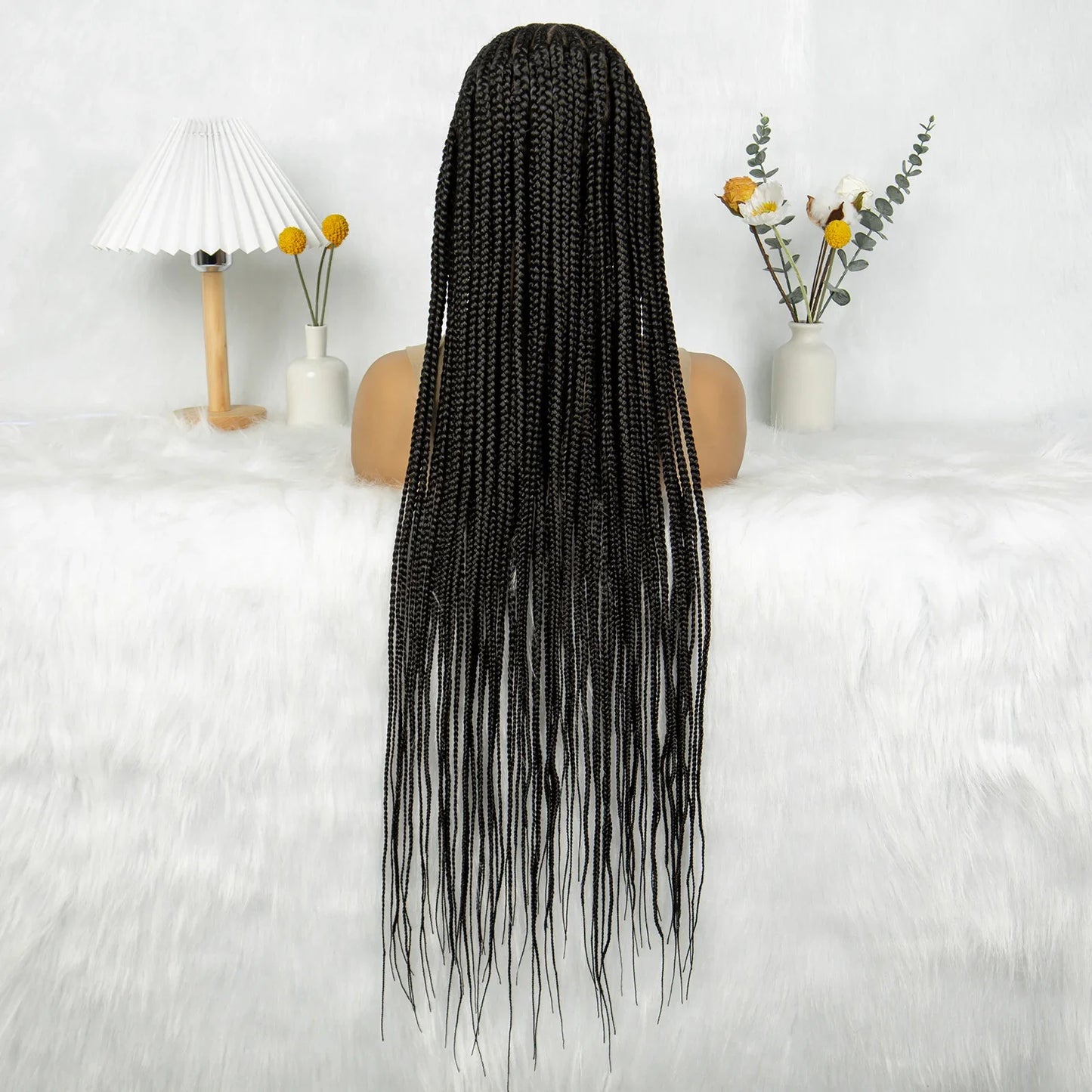 KIMA 36" Cornrow to Fulani Box Braids Wig | Full Lace Middle Part