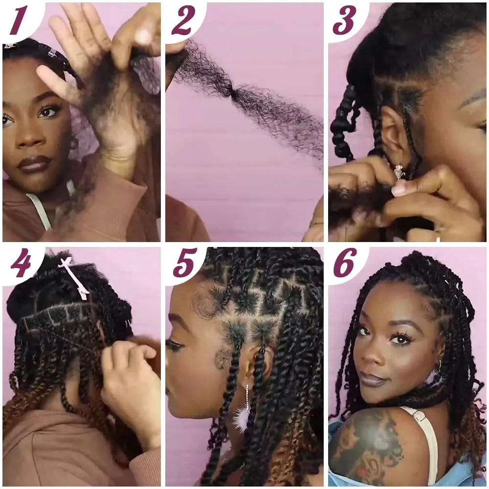 Afro Kinky Bulk Braiding Hair Extensions | 100% Human Hair | Lightweight & Natural Colors | 50g/Pack