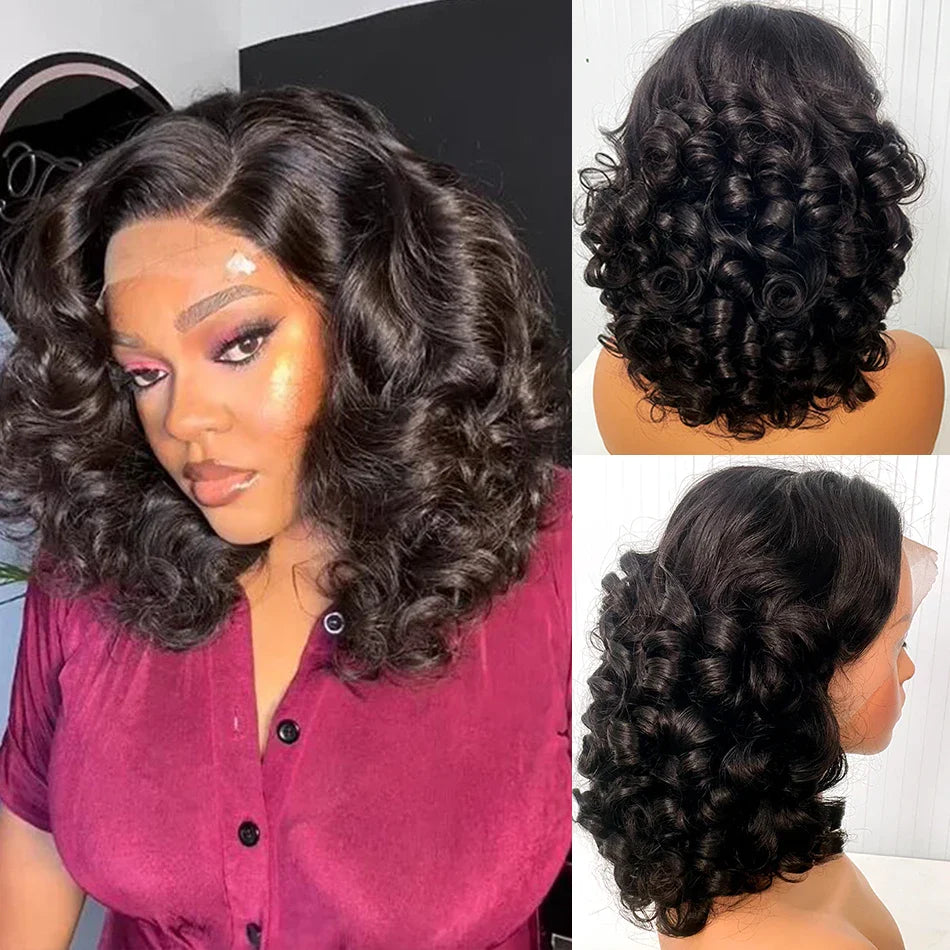 12A Raw Donor Vietnamese Hair 13x4 HD Lace Frontal Wig | 250% Density | Double Drawn | Bouncy Wave | Glueless