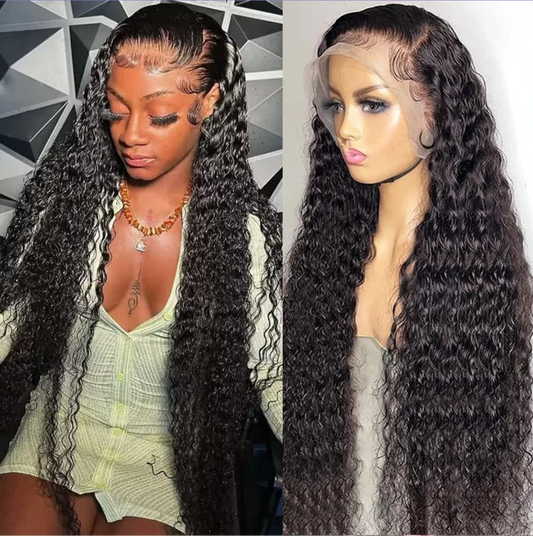 13x4 HD Lace Front Water Wave Wig | Long | 360 Lace Frontal | Brazilian Virgin Hair