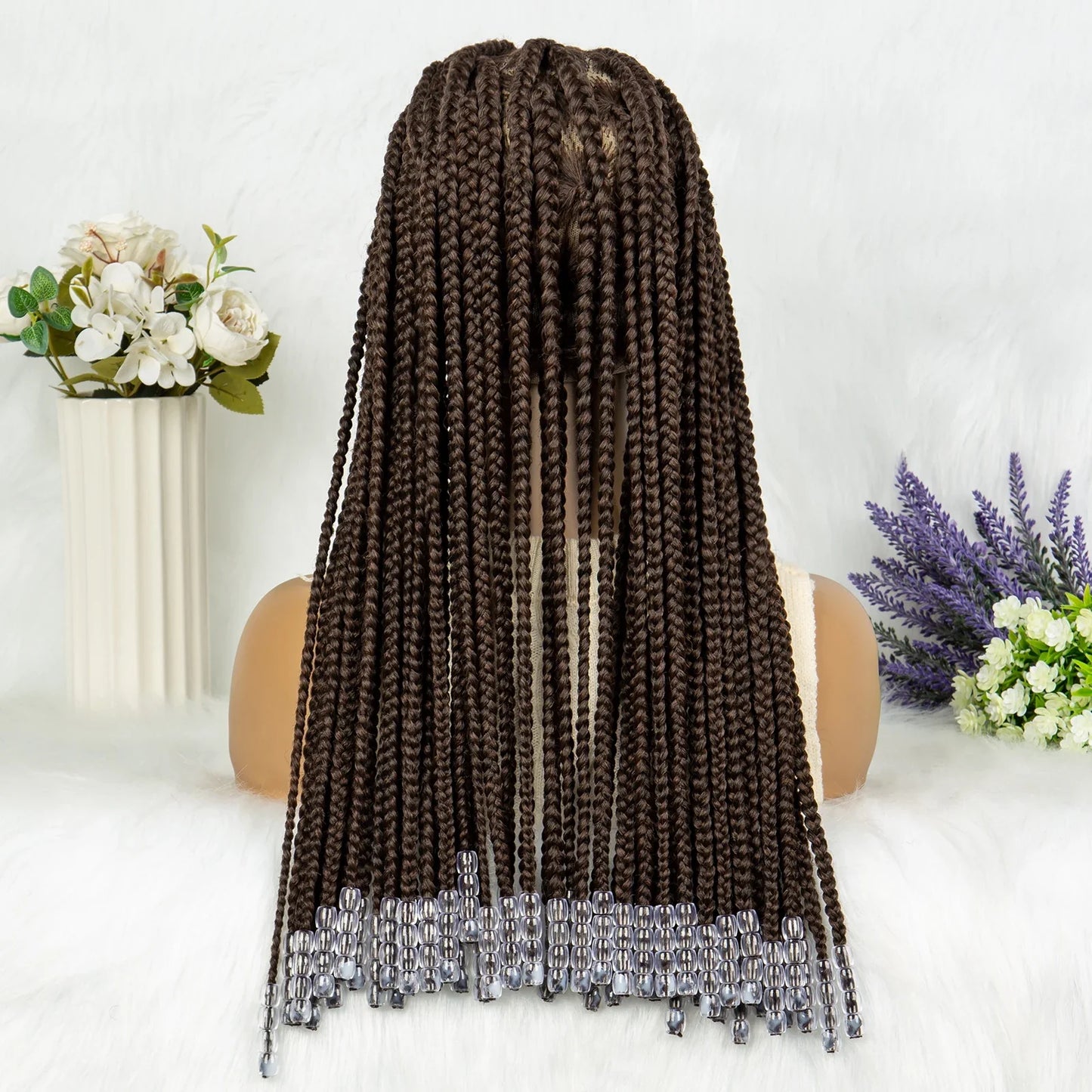Full Lace Knotless Box Braids Wig | Pre-Plucked Baby Hair | Goddess Braids