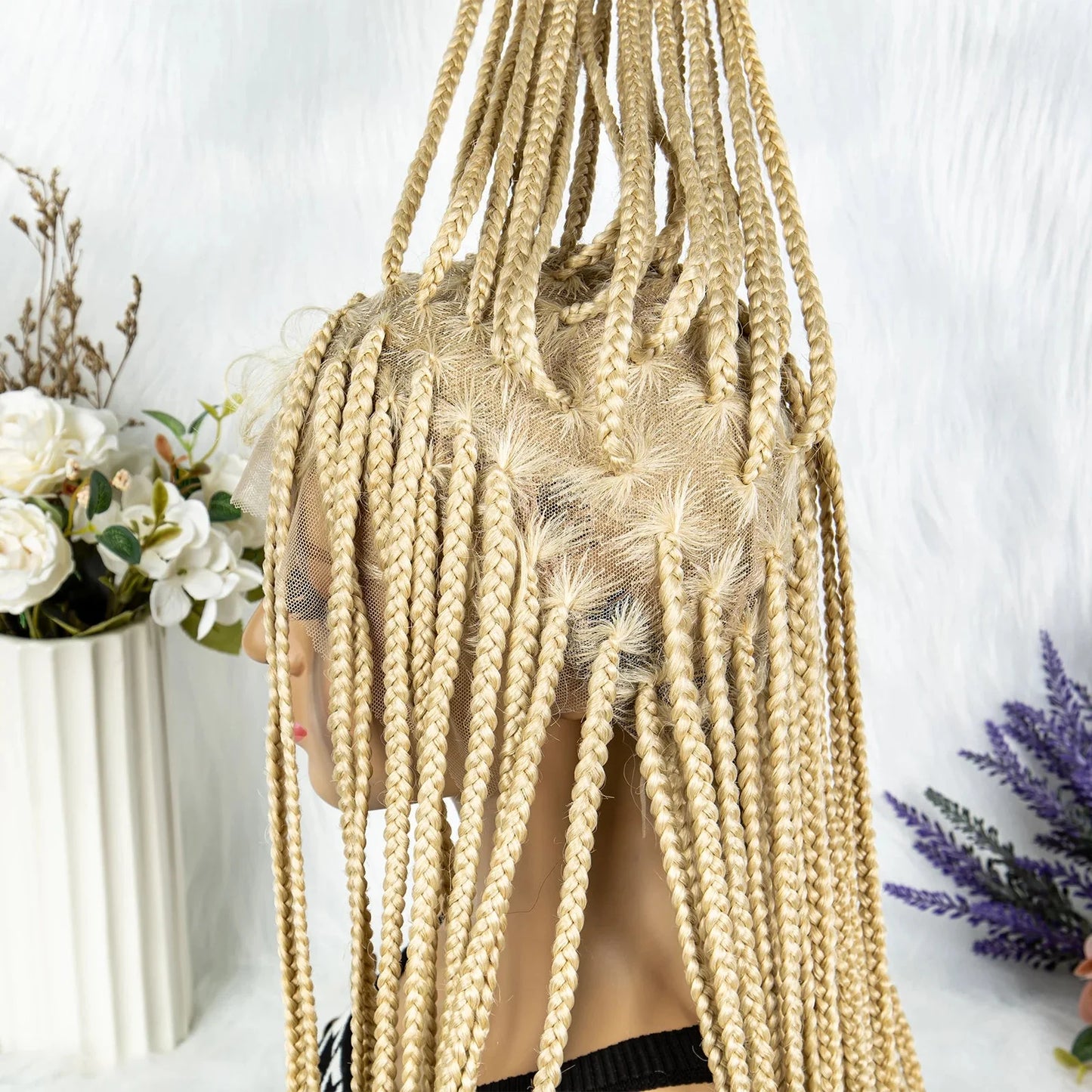 613 Blonde HD Full Lace Braided Wig | Knotless Box & Cornrows | Crochet Braids | Synthetic