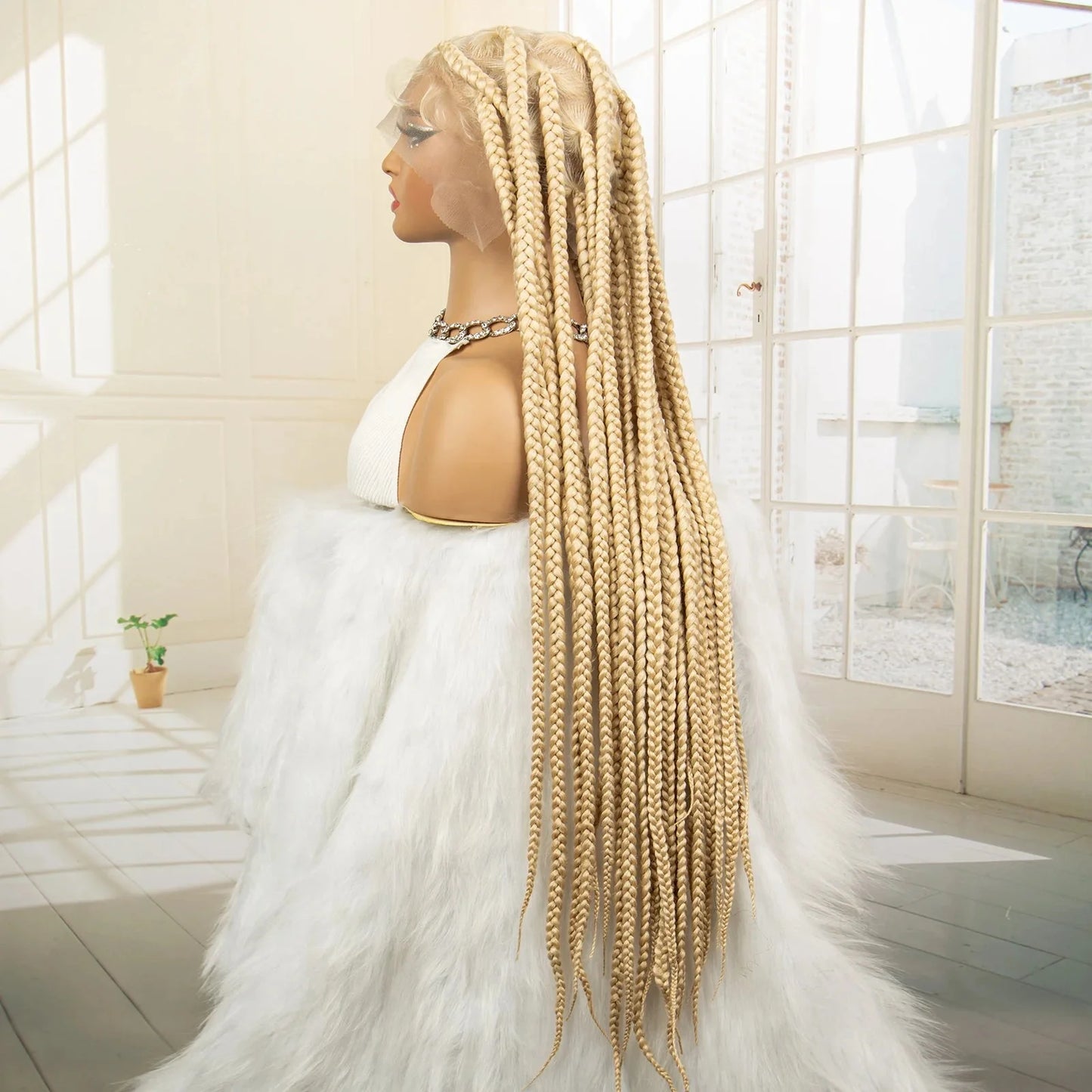Jumbo Cornrow & Knotless Box Braids Wig | Full Lace | Baby Hair | Black Women