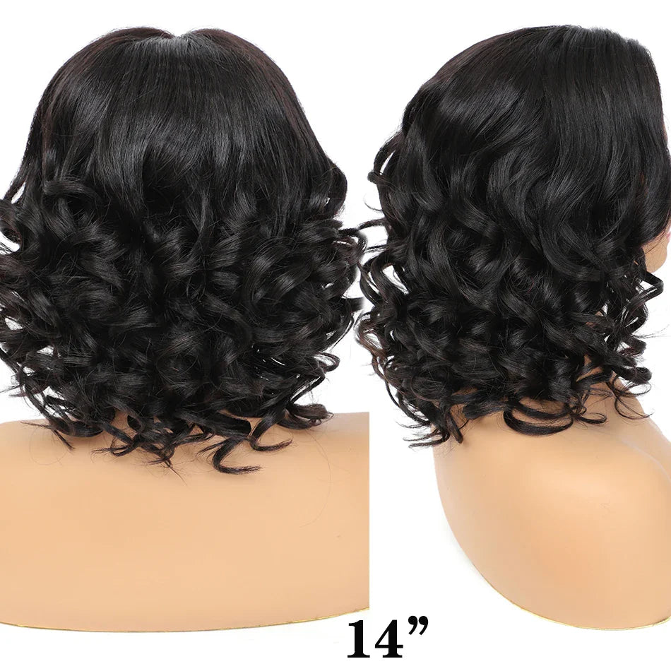 100% Indian Hair | Remy Wear and Go | Glueless | Human Hair | Pre Plucked | Pre Cut | Bouncy | Loose | Body Wave | Lace Front Wigs