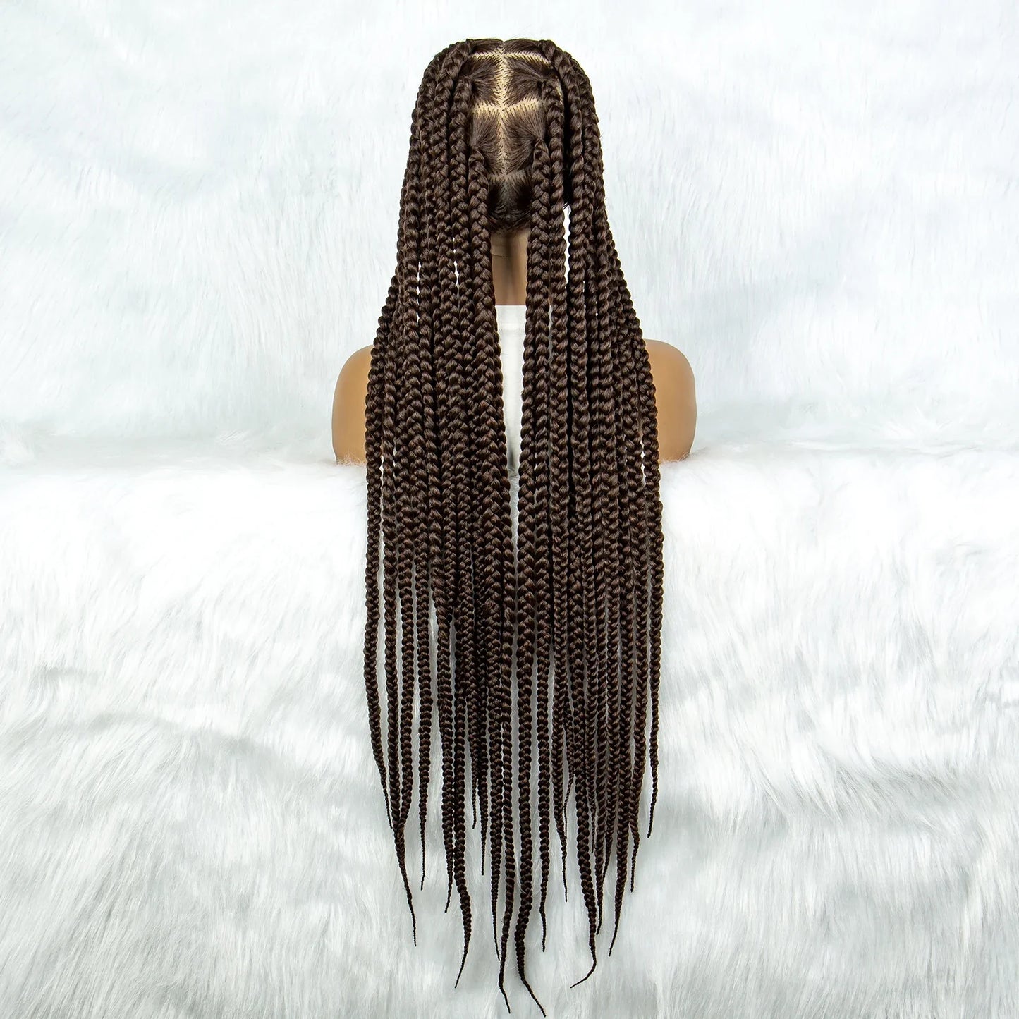 KIMA 36" Colorful Knotless Box Braids Wig | Lace Front & Baby Hair