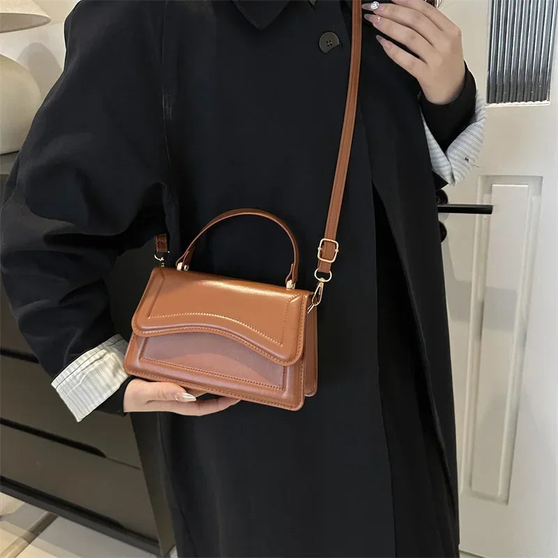 High-Quality PU Leather Handbag Purse | Women's Bag Solid Color Shoulder Crossbody Bags & Lady Messenger Small Tote for Women & Girls