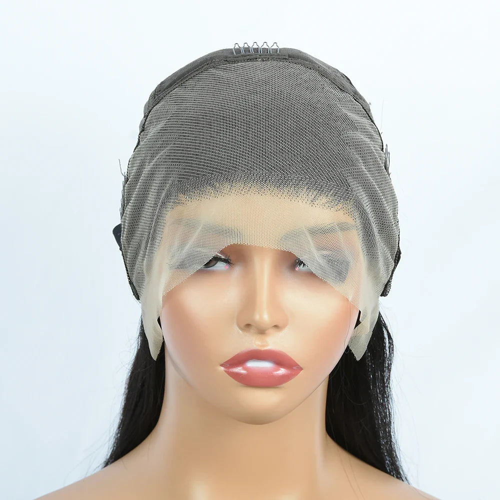 350% Density Double Drawn Straight Lace Front Wig | 13x4 Transparent Brazilian Human Hair