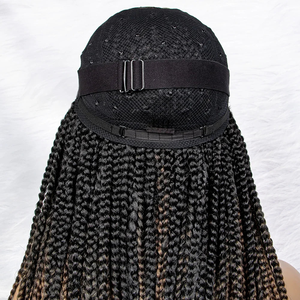 New HD Curly Goddess Box Braids Wig | Transparent Full Lace