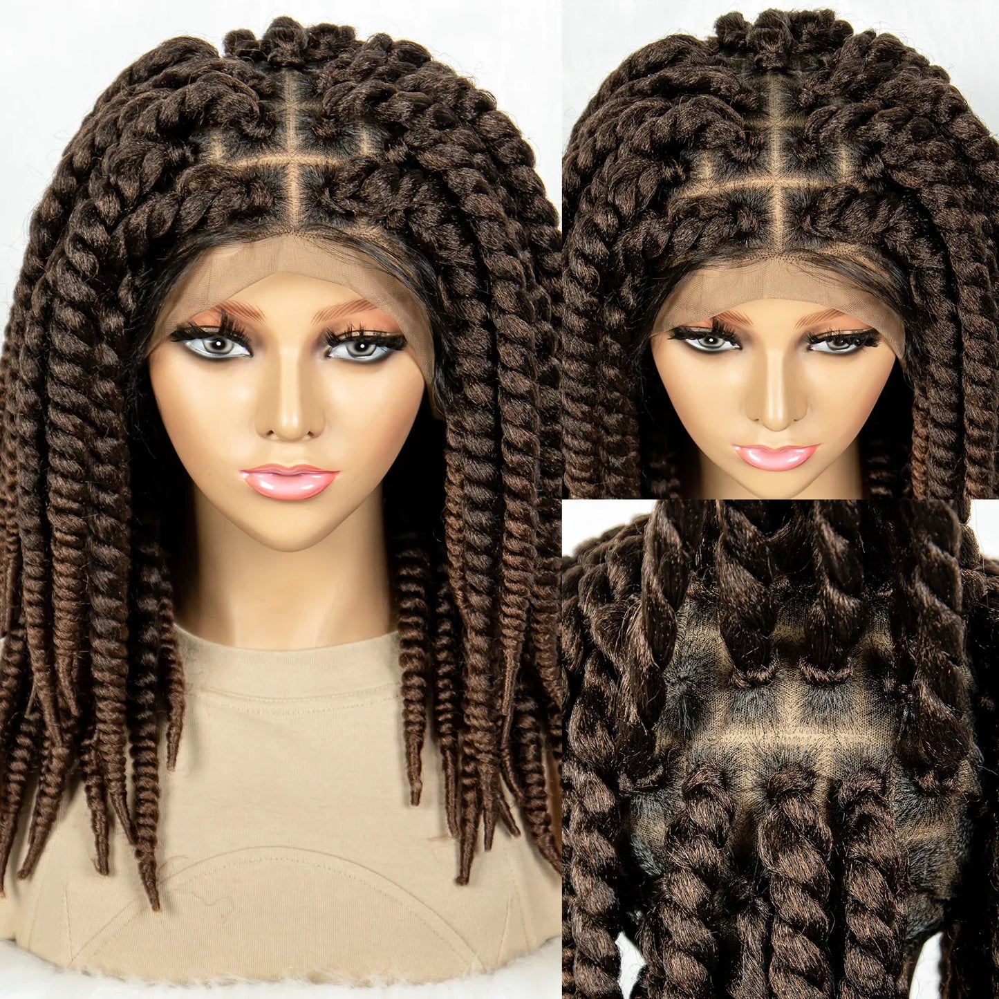 Kima Box Braids Full Lace Wig | Crochet Havana & Mambo Twists with Baby Hair
