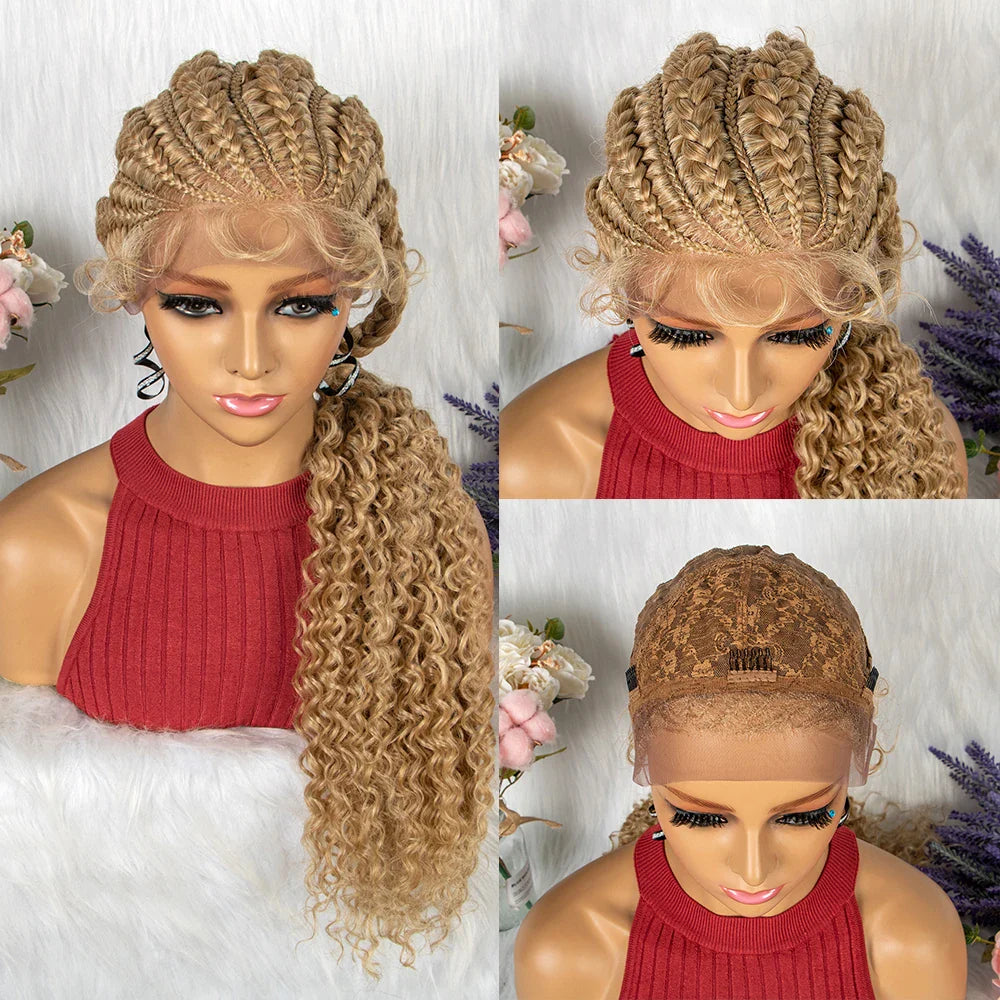 28" Blonde Crochet Braids Wig | Lace Front | Pre-Plucked Baby Hair