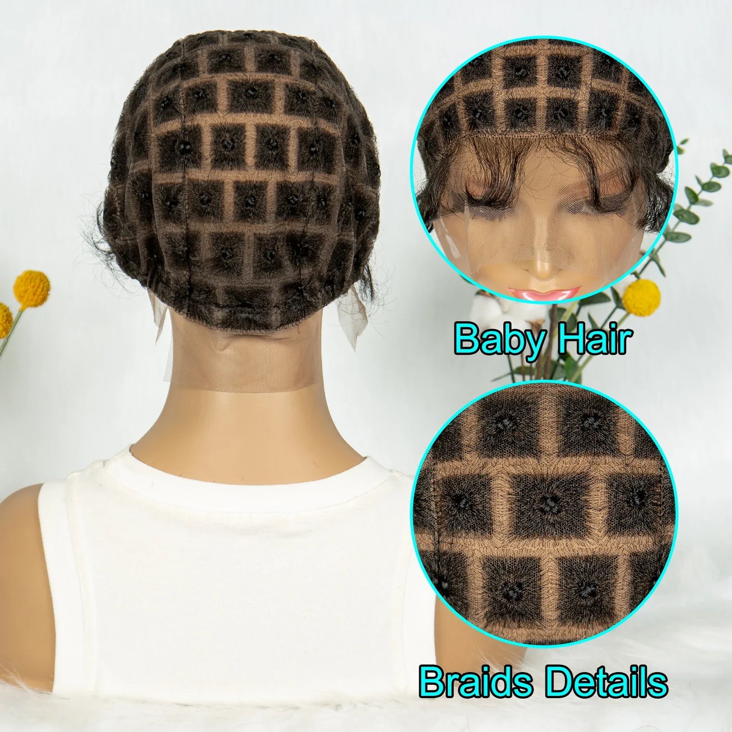 KIMA Boho Crochet Braids Wig Cap | Full Lace Pre-Parting with Baby Hair