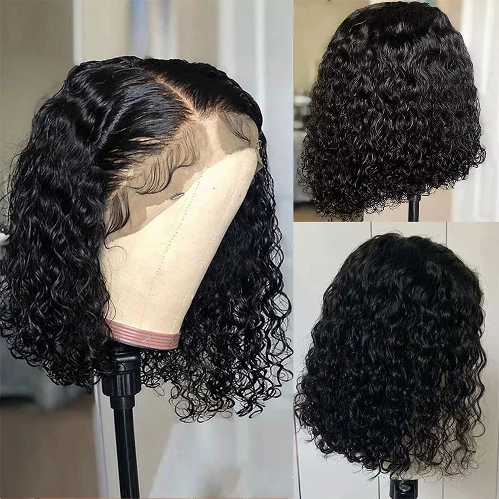 12A Kinky Curly Bob Wig | Glueless 13x4 Lace Frontal Wig | Brazilian Remy Hair