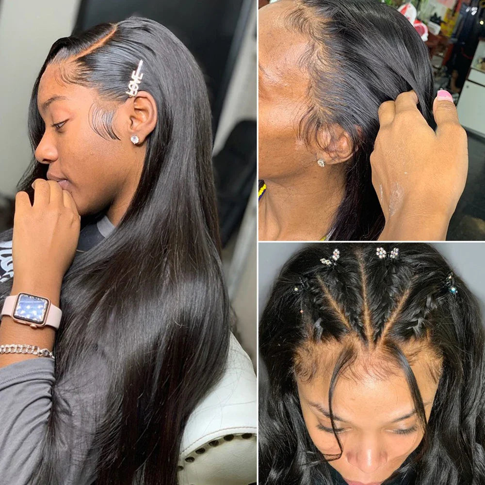 360 Lace Wig | Brazilian Bone Straight Hair | 13x6 & 13x4 Lace Frontal Wigs | 30-36 Inches