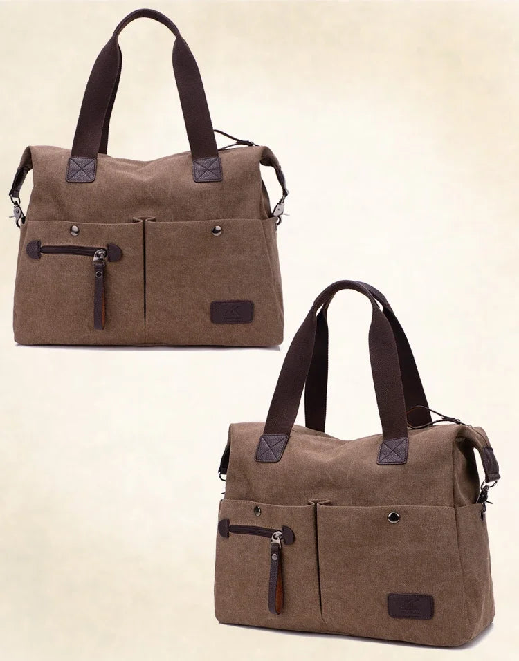 New Arrive Women's Vintage Canvas Messenger Bag | Large Casual Tote Handbag & Crossbody Shoulder Bag for Ladies (Travel Bag)