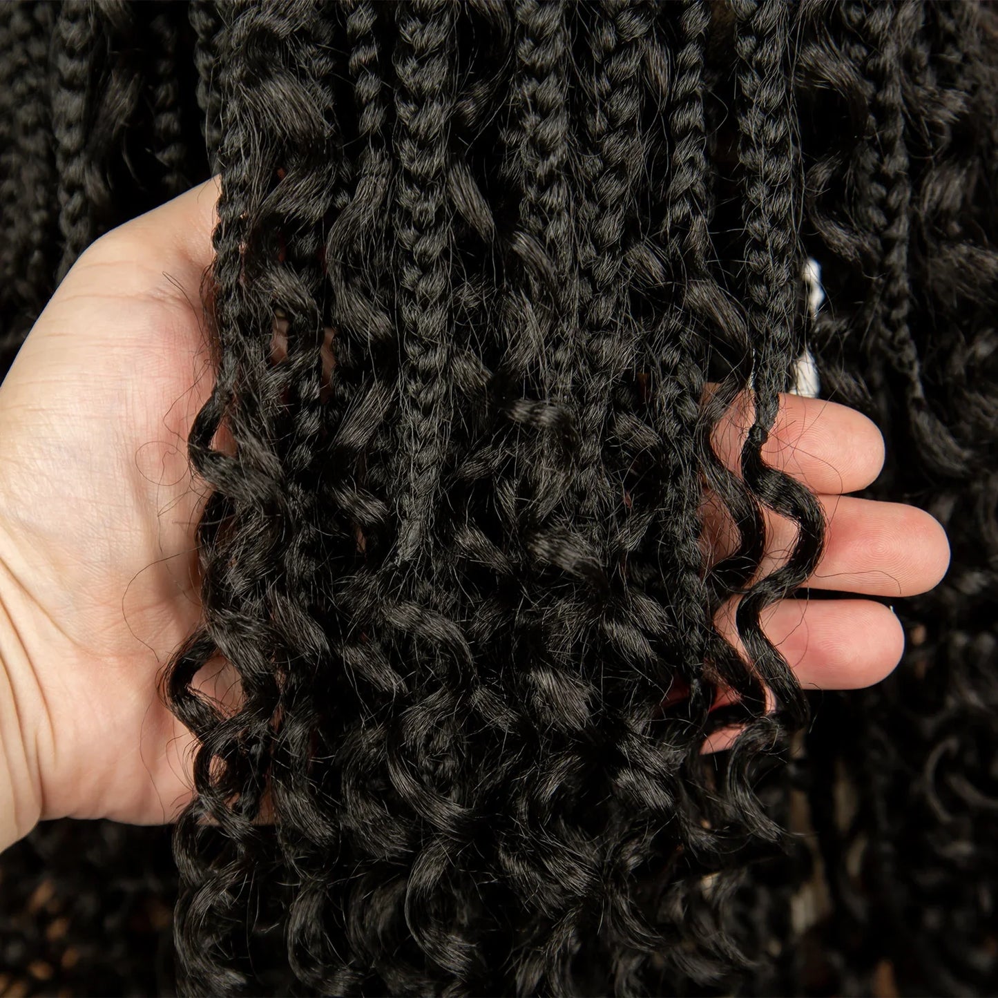 14" Burgundy Box Braids Wig | Full Lace | Kanekalon Fiber | Boho Braids | For Women