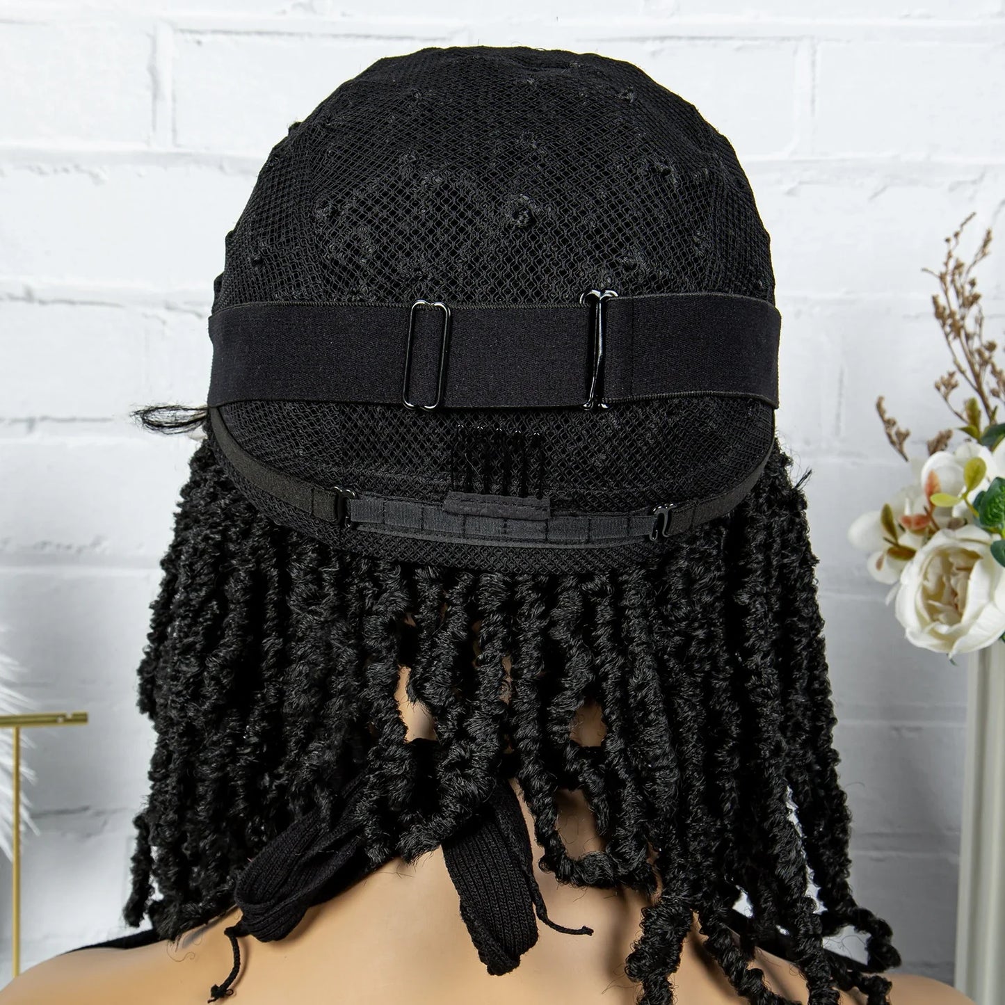 14" Knotless Butterfly Locs Lace Front Wig | Synthetic Dreadlock Braids | Black Women