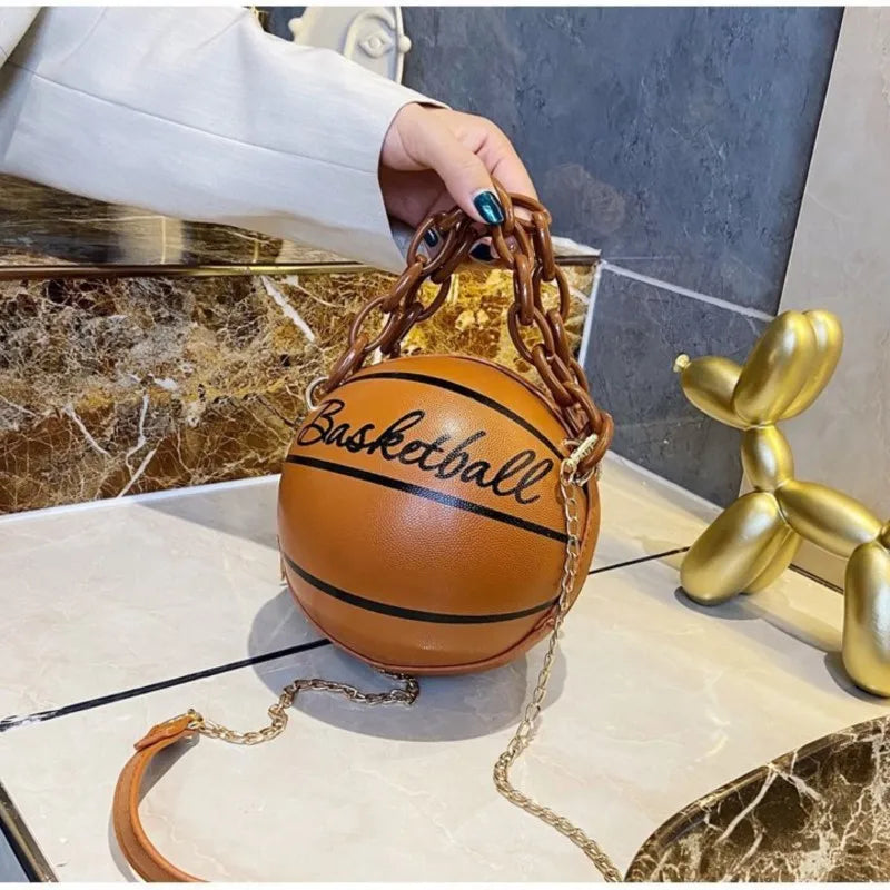 Hot Selling Ladies Spherical Bag | Personality Basketball Bag & New Shoulder Messenger Bag (Korean Round Bag Women's Bag)
