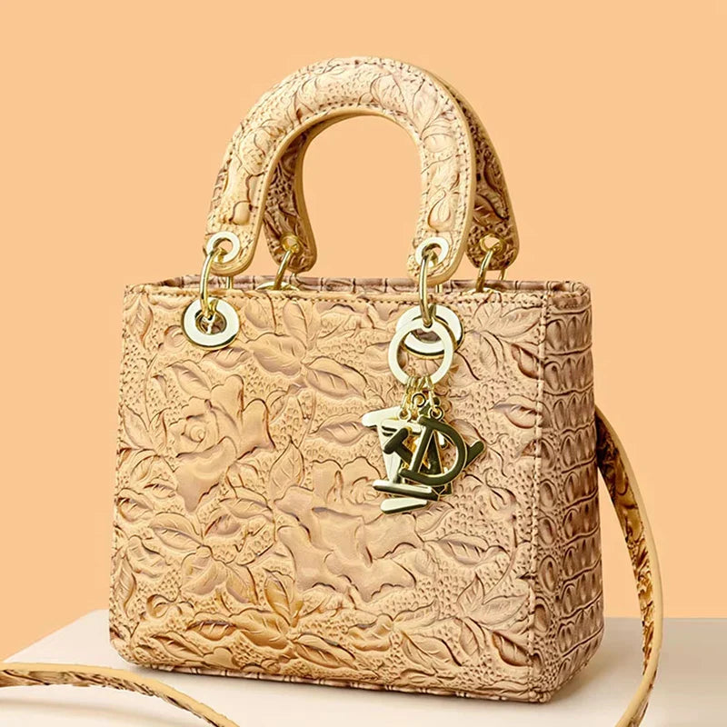 Brand Retro Ladies Handbag | High Quality PU Leather Shoulder Messenger Bag (Large Capacity Simple Commuter Bag for Women)