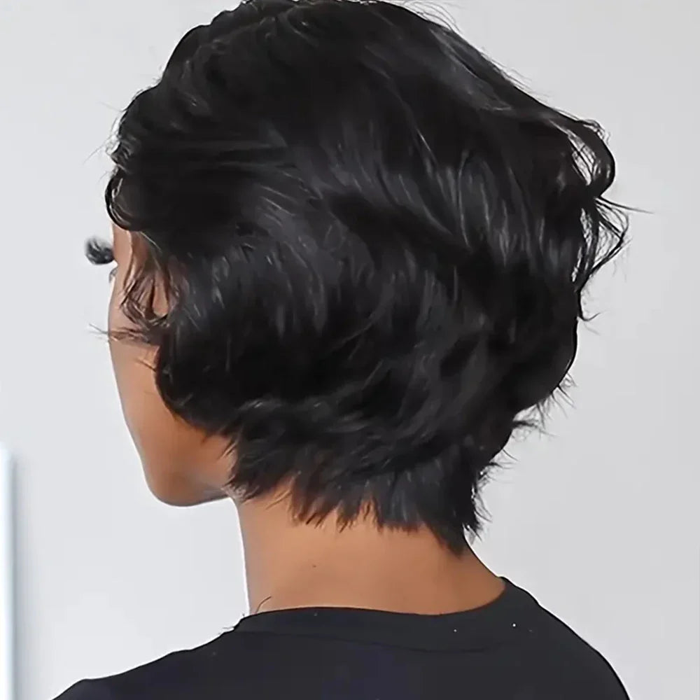 Brazilian Pixie Cut Wig | 13x4 Lace Front Wig | Remy Human Hair | Natural Color | Clearance Sale