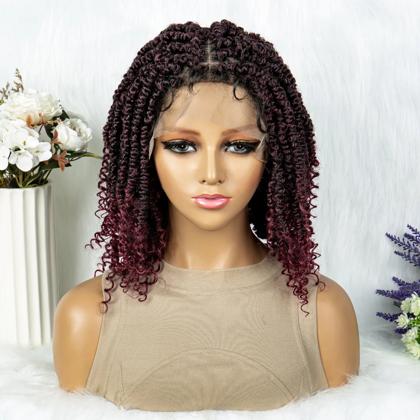 Curly End Twisted Braids Wig | 9x6 Lace Front with Baby Hair