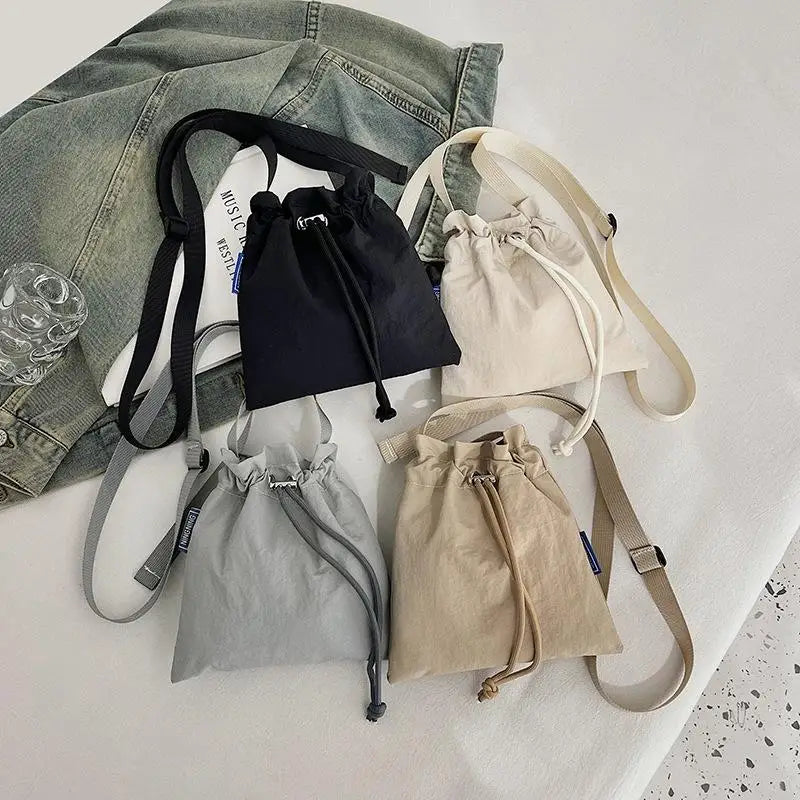 Nylon Crossbody Bag Soft Mini Phone Wallet | Multifunctional Square Shoulder Bag & Canvas Purse Messenger Bag