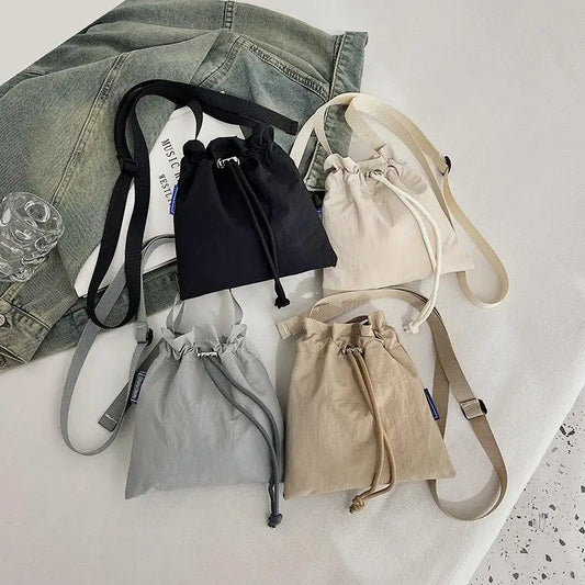 Nylon Crossbody Bag Soft Mini Phone Wallet | Multifunctional Square Shoulder Bag & Canvas Purse Messenger Bag